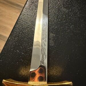 Franklin Mint Silver and Gold Decorative Sword Blade